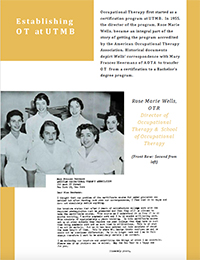 Image of the Occupational Therapy 50th anniversary article.